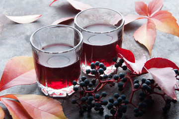 Two glasses of red drink