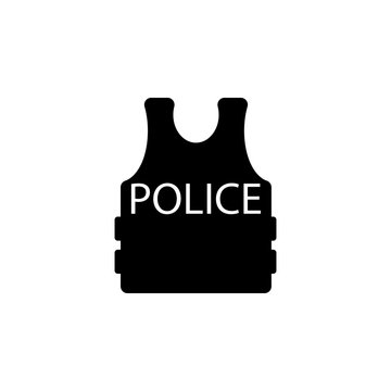 flak jacket police icon. Police element icon. Premium quality graphic design. Signs, outline symbols collection icon for websites, web design, mobile app, info graphics