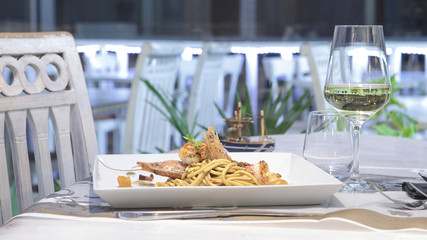 spaghett, mediterranean, sea, seafood