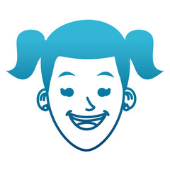 Woman smiling cartoon