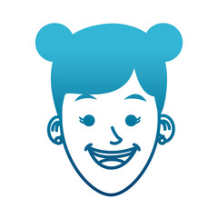 Woman smiling cartoon