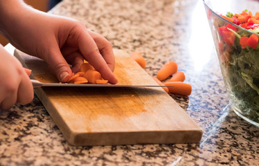 Cutting Board with Carrots
