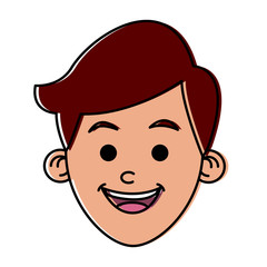 Boy smiling cartoon