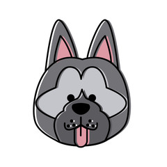 Dog head cartoon