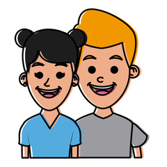 Couple of friends cartoon