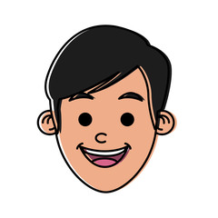 Boy smiling cartoon