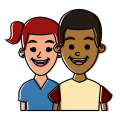 Couple of friends cartoon