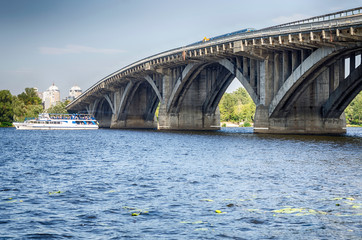 Metro Bridge over Dnipro in Kiev