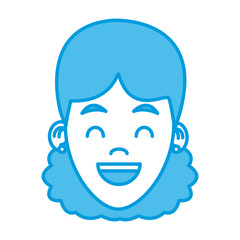Woman smiling cartoon