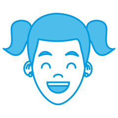 Woman smiling cartoon