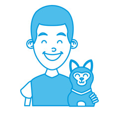 Fototapeta premium Boy with cat