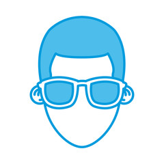 Man with sunglasses icon vector illustration graphic design