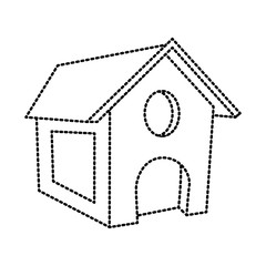 Dog house cartoon icon vector illustration graphic design