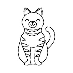 Cute cat cartoon icon vector illustration graphic design