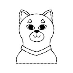Cat head cartoon icon vector illustration graphic design