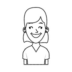 Woman profile cartoon icon vector illustration graphic design