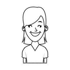 Woman profile cartoon icon vector illustration graphic design