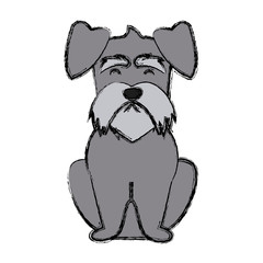 Cute dog cartoon icon vector illustration graphic design