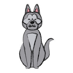 Cute dog cartoon icon vector illustration graphic design