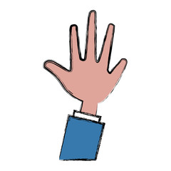 Hand cartoon isolated icon vector illustration graphic design