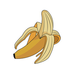 Delicious banana fruit icon vector illustration graphic design