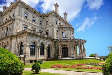 Landscaping Around Stone Mansion