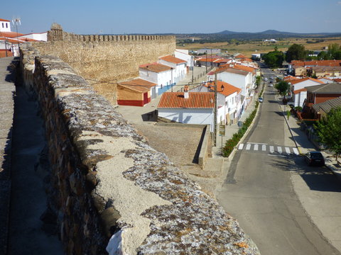 Galisteo, pueblo historico de Cáceres,  (Extremadura, España)  entre las ciudades de Plasencia y Coria