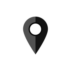 Map pin icon, location pointer, gps destination mark