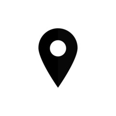 Map pin icon, location pointer, gps destination mark