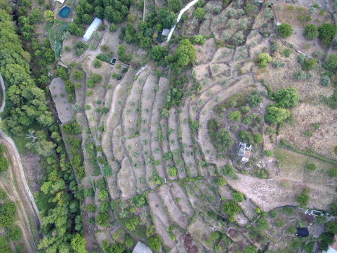 Garganta la Olla ( Caceres, Extremadura) desde el aire. Fotografia aerea 