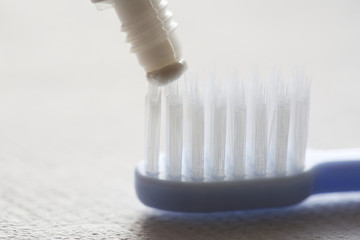 Fototapeta na wymiar Toothbrush and toothpaste