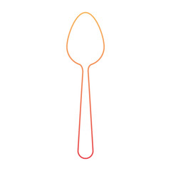 spoon icon in degraded orange to magenta color contour