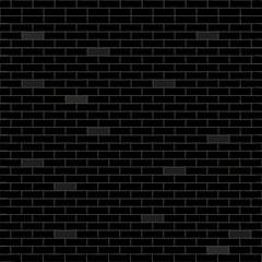 Black background with bricks. Vector illustration