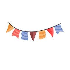 Fototapeta premium Colorful Hanging Party Flag