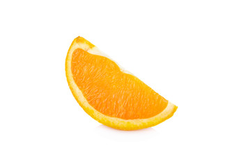 sliced Navel/Valencia orange on white background