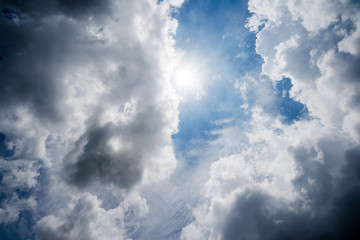 dark storm clouds with background,Dark clouds before a thunder-storm.