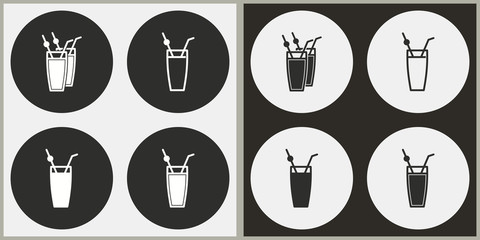 Cocktail - vector icon.