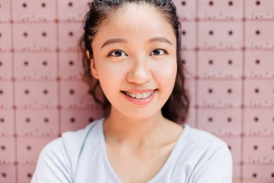 Smiling young Asian woman