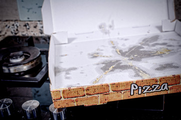 Fototapeta na wymiar Empty pizza box