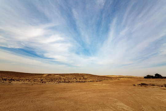 Panorama of Negev desert