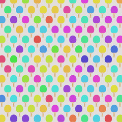 Flat Packed array of ping pong paddles on a white background.