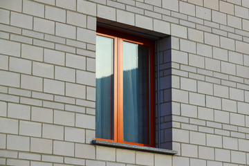 Obraz premium Window in cement brick wall background