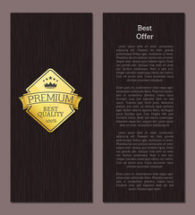 Golden Label Sample and Text Vector Illustration