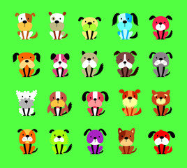 cute puppy dog vector collection