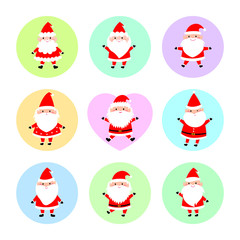 cute santa claus merry christmas greeting