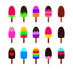 cute popsicle vector