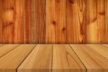 empty room with wooden floor and wall with space for text