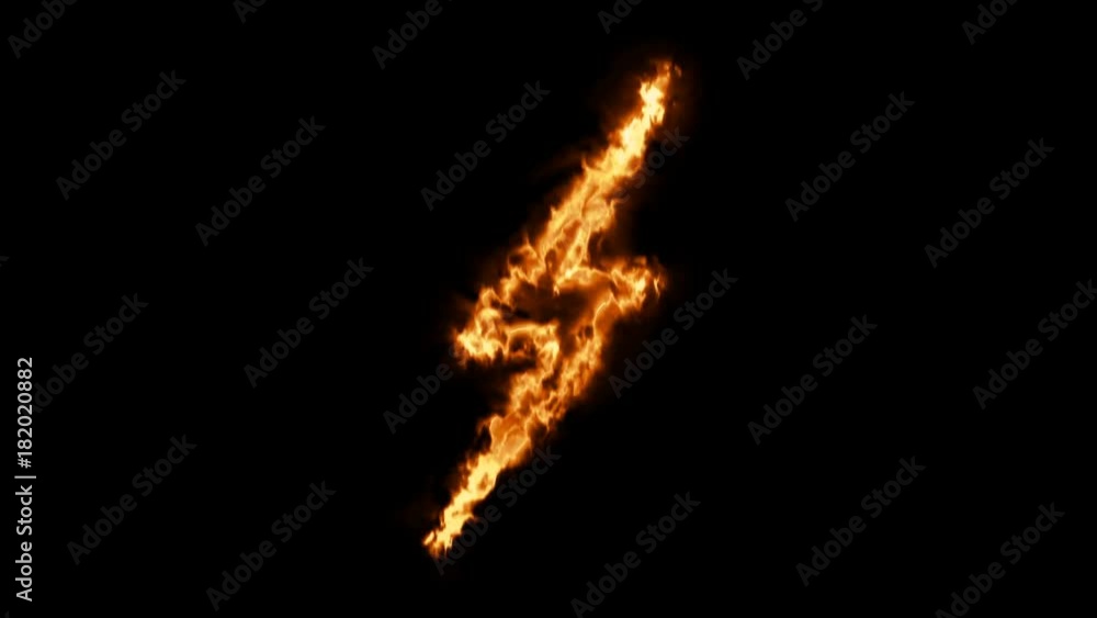 Aufkleber abstract background with lighting bolt sign. icon on black background. seamless loop