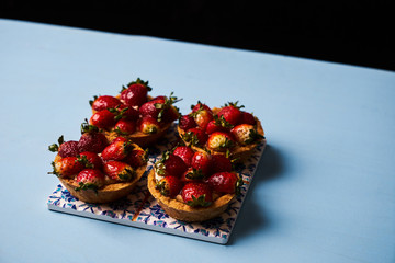 Tartlet cake or basket cake biscuit