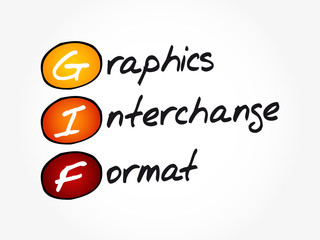 GIF - Graphics Interchange Format acronym, concept background